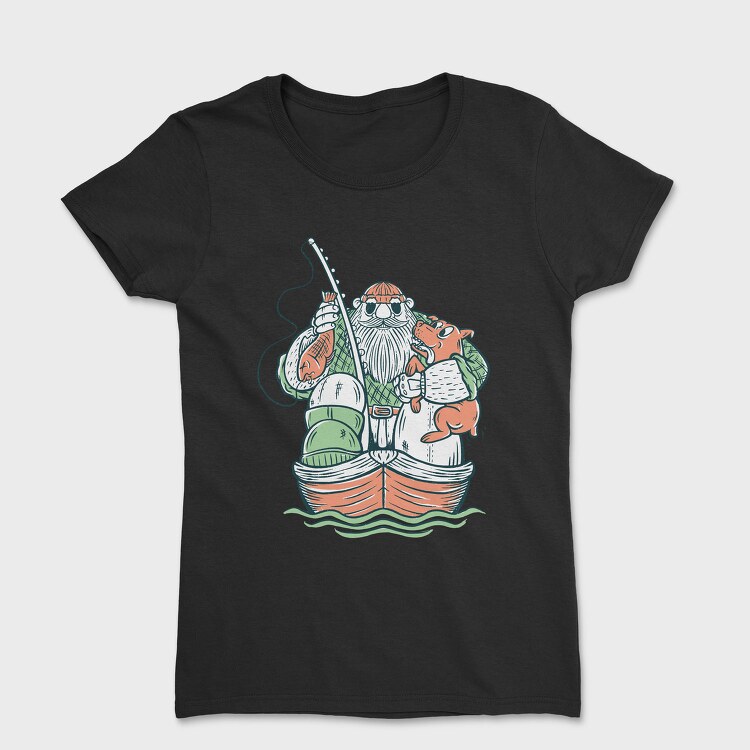 Fisherman and Dog, Tricou Femei