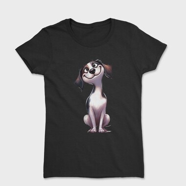 Dog Sitting Animated, Tricou Femei