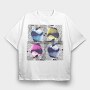 Apple Pop Art Tote, Tricou Oversize Barbati (Unisex)