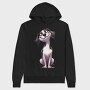 Dog Sitting Animated, Hanorac Oversize Barbati (Unisex)