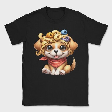 Dog With Hat Tongue Out, Tricou Barbati (Unisex)