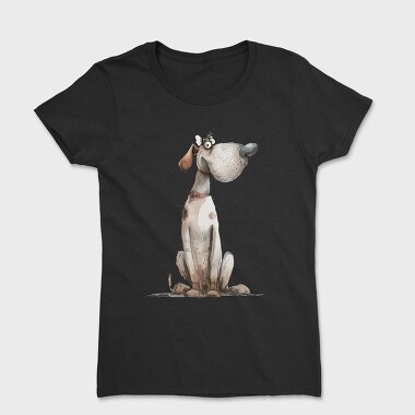 Dog Sitting Ear Twist, Tricou Femei