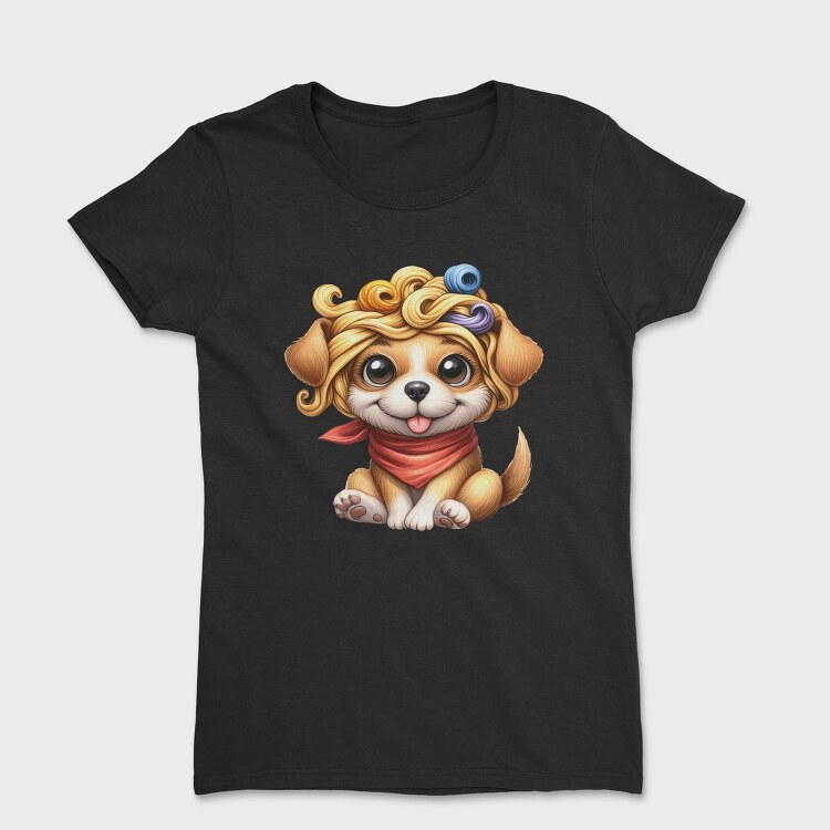 Dog With Hat Tongue Out, Tricou Femei