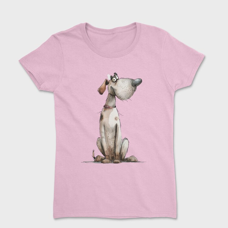 Dog Sitting Ear Twist, Tricou Femei