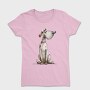Dog Sitting Ear Twist, Tricou Femei