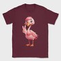 Flamingo Victory Sign, Tricou Barbati (Unisex)