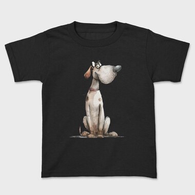 Dog Sitting Ear Twist, Tricou Copii