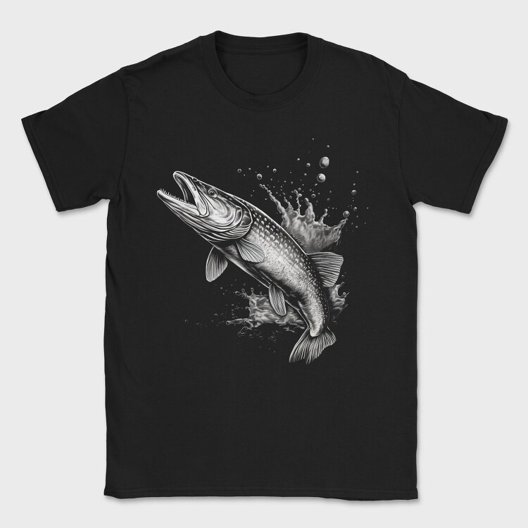 Fish Monochrome, Tricou Barbati (Unisex)