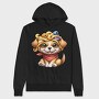 Dog With Hat Tongue Out, Hanorac Oversize Barbati (Unisex)