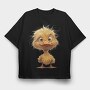 Duck Curly Feathers, Tricou Oversize Barbati (Unisex)