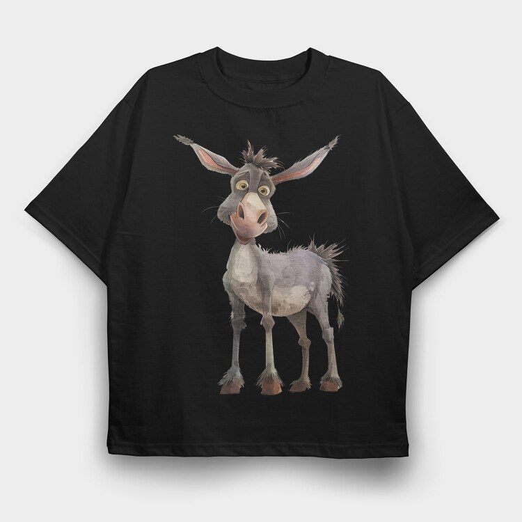 Donkey Ears Up, Tricou Oversize Barbati (Unisex)