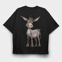 Donkey Ears Up, Tricou Oversize Barbati (Unisex)