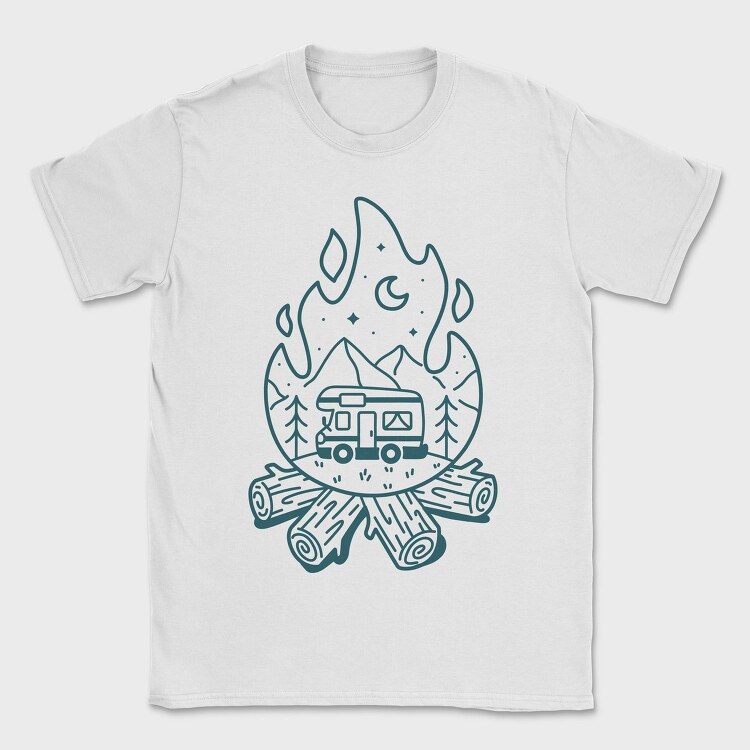 Fireplace Caravan, Tricou Barbati (Unisex)