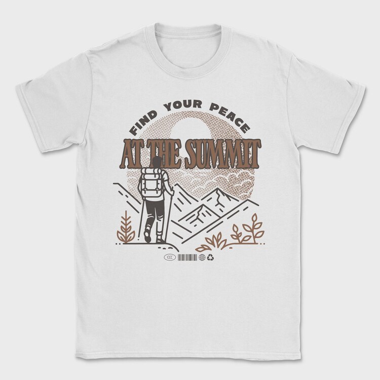 Find Your Peace at the Summit, Tricou Barbati (Unisex)