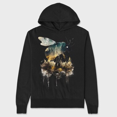 Double Exposure Bee, Hanorac Oversize Barbati (Unisex)