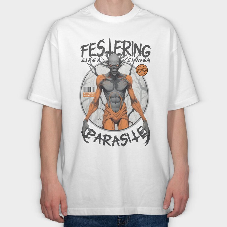 Festering Parasite, Tricou Oversize Barbati (Unisex)