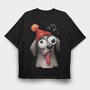 Dog Party Time, Tricou Oversize Barbati (Unisex)
