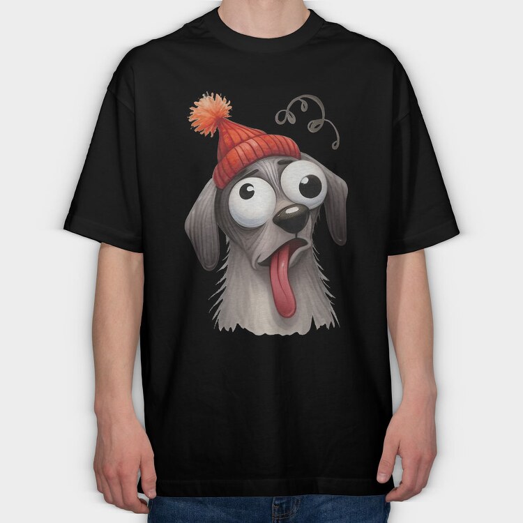 Dog Party Time, Tricou Oversize Barbati (Unisex)