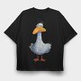 Duck Sad Face, Tricou Oversize Barbati (Unisex)