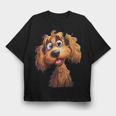 Dog Smiling Pal, Tricou Oversize Barbati (Unisex)