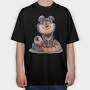 Dog Pillow Smile, Tricou Oversize Barbati (Unisex)