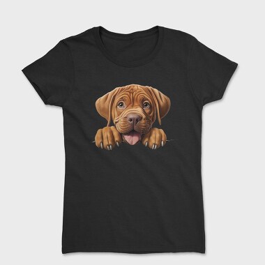 Dogue De Bordeaux Peeking, Tricou Femei