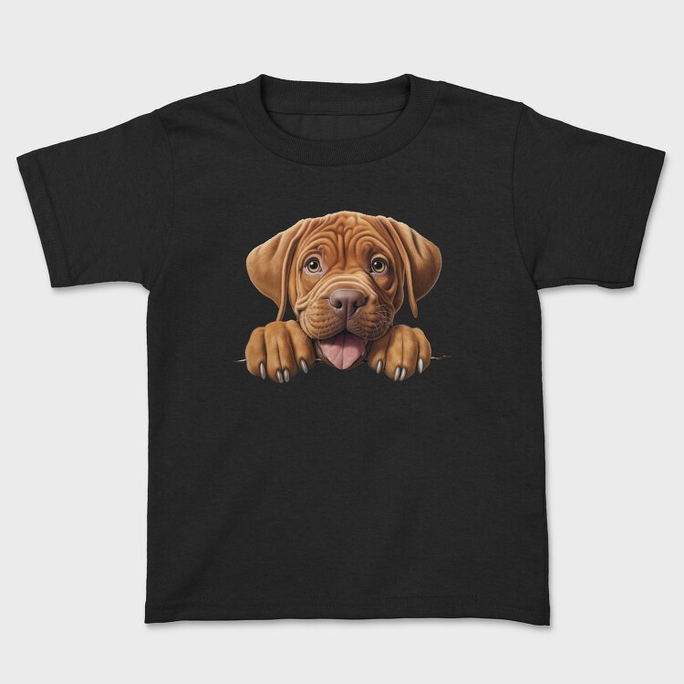 Dogue De Bordeaux Peeking, Tricou Copii