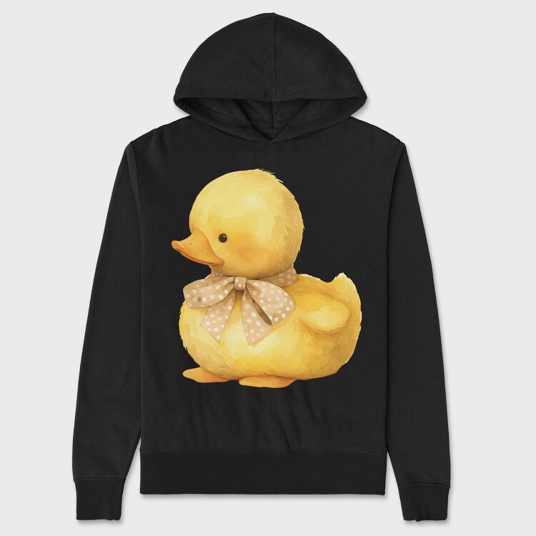 Duck Sitting With Bow, Hanorac Oversize Barbati (Unisex)