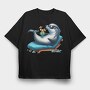 Dolphin Cocktail Sunglasses, Tricou Oversize Barbati (Unisex)