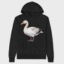 Duck Watercolor Illustration, Hanorac Oversize Barbati (Unisex)