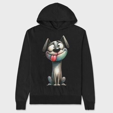 Dog Tongue Out, Hanorac Oversize Barbati (Unisex)