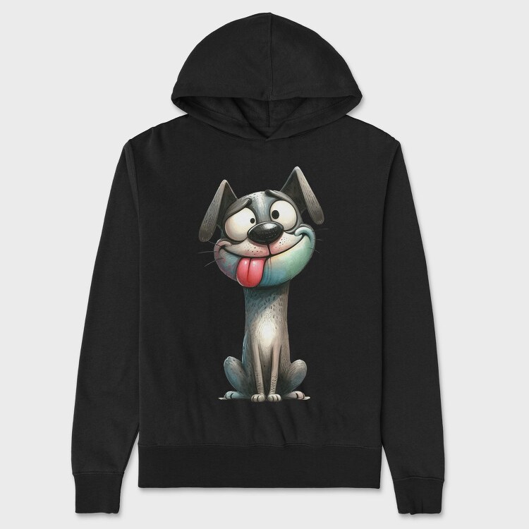 Dog Tongue Out, Hanorac Oversize Barbati (Unisex)