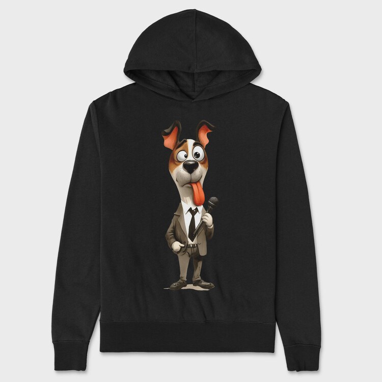 Dog Reporter Mic, Hanorac Oversize Barbati (Unisex)