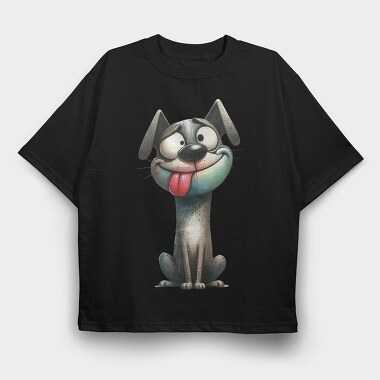 Dog Tongue Out, Tricou Oversize Barbati (Unisex)