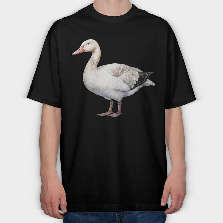 Duck Watercolor Illustration, Tricou Oversize Barbati (Unisex)