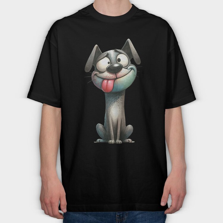 Dog Tongue Out, Tricou Oversize Barbati (Unisex)