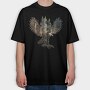 Eagle Forest Silhouette, Tricou Oversize Barbati (Unisex)