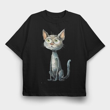 European Shorthair, Tricou Oversize Barbati (Unisex)