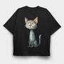 European Shorthair, Tricou Oversize Barbati (Unisex)
