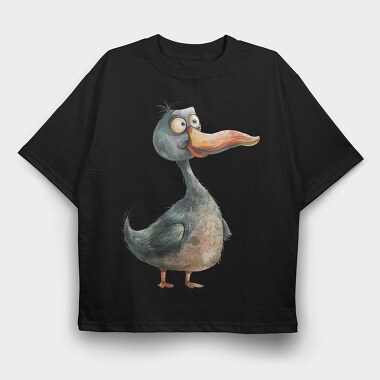 Ducky Feathers, Tricou Oversize Barbati (Unisex)