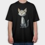 European Shorthair, Tricou Oversize Barbati (Unisex)