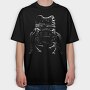 Eyepatch Frog Portrait, Tricou Oversize Barbati (Unisex)