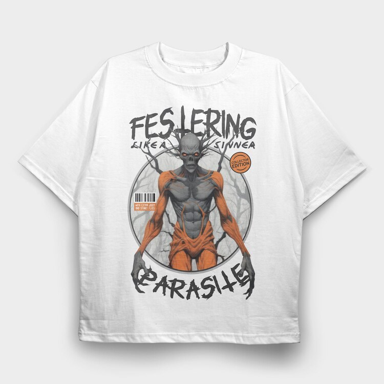 Festering Parasite, Tricou Oversize Barbati (Unisex)