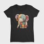 Elephant Patchwork Art, Tricou Femei