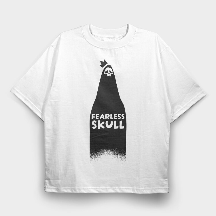 Fearless Skull, Tricou Oversize Barbati (Unisex)