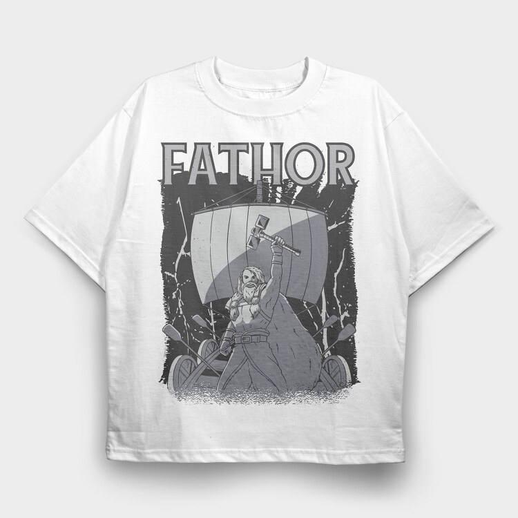 Fathor Viking, Tricou Oversize Barbati (Unisex)