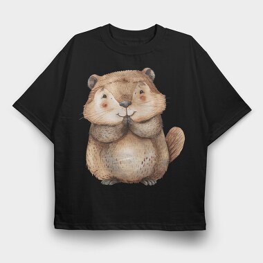 Fairy Bear Friend, Tricou Oversize Barbati (Unisex)