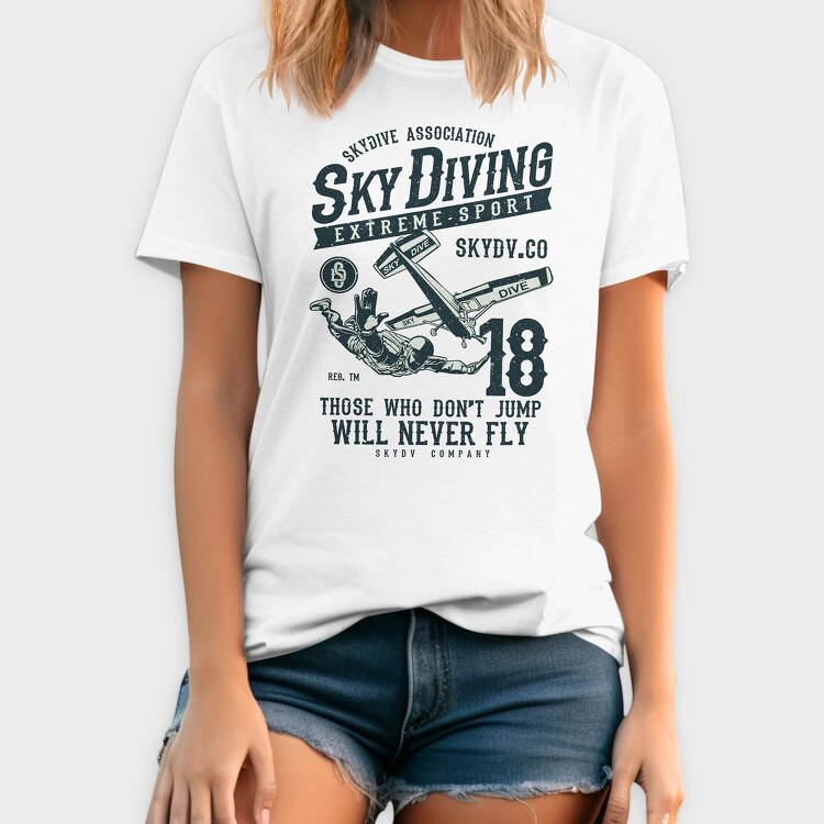 Sky Diving, Tricou Barbati (Unisex)