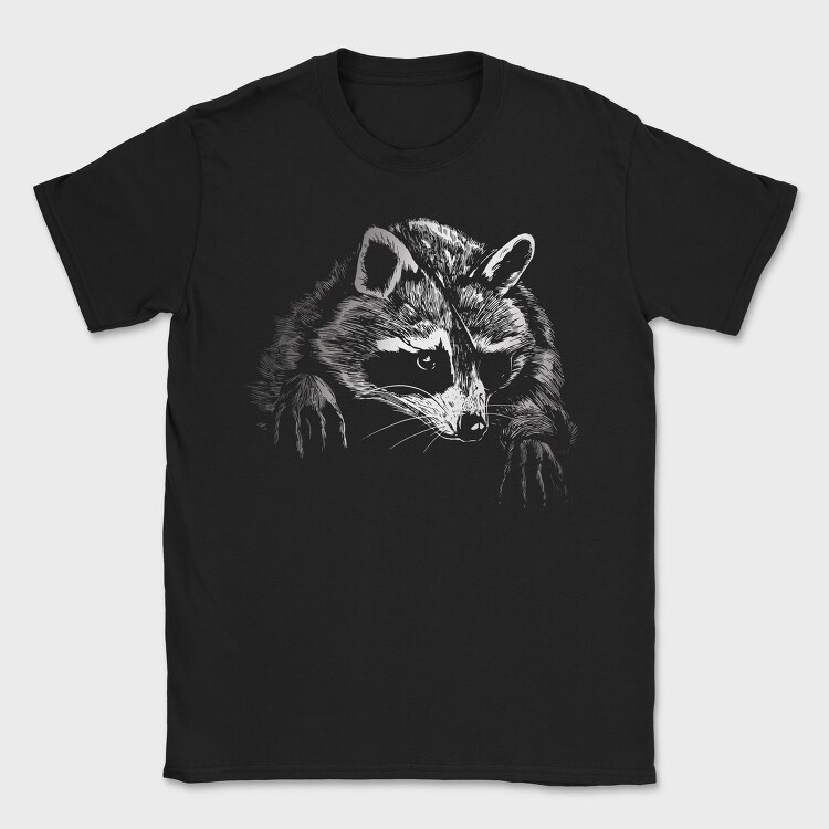 Eyepatch Raccoon, Tricou Barbati (Unisex)