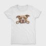 English Staffordshire Bull Terrier Peeking Face, Tricou Femei